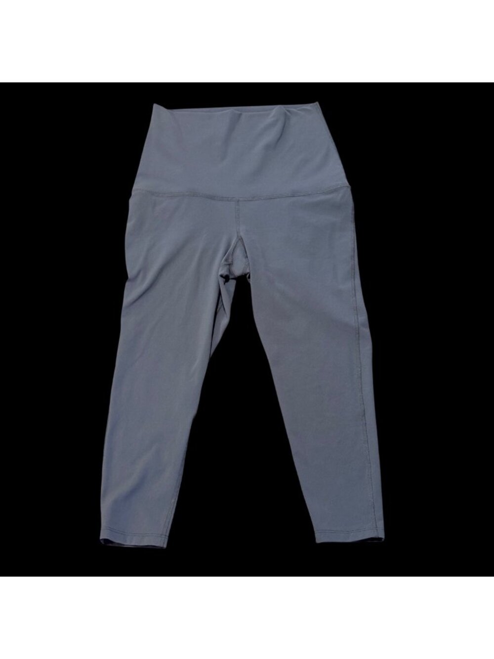 Pure Barre Gray High Waist Cropped Leggings Size L Made USA Sports